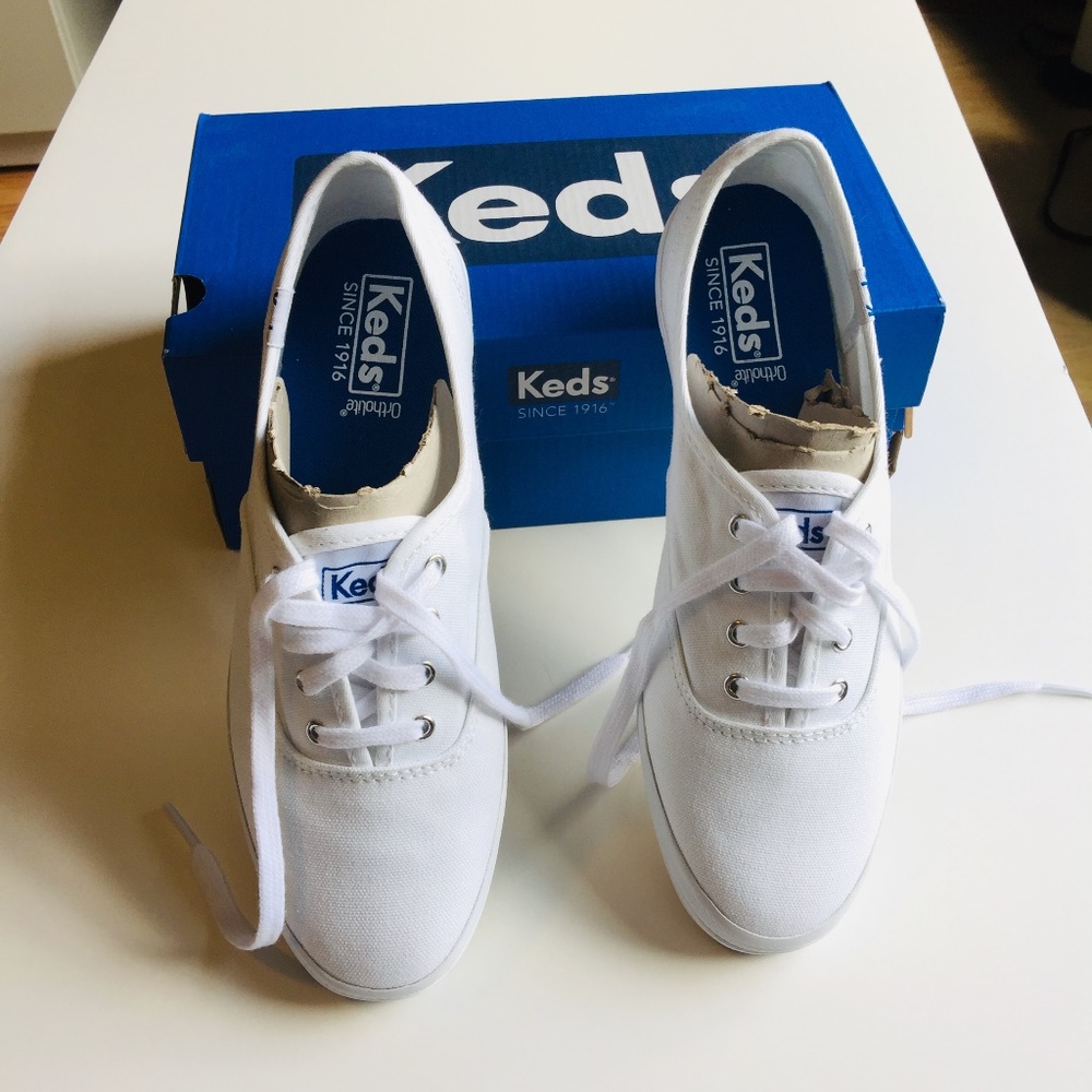 Keds - Champion White Canvas Size 6.5 M Brand New!